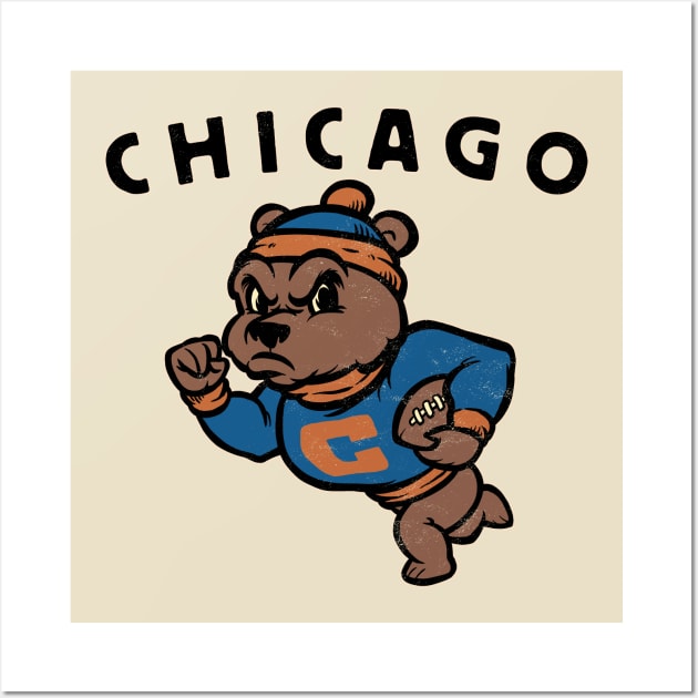 Vintage Bears Mascot Wall Art by harebrained